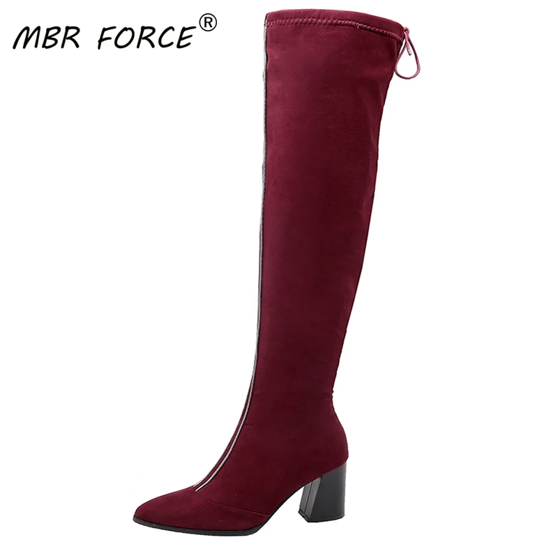 MBR FORCE 2020 autumn and winter new microfiber vamp fashion wild red zipper thick bottom warm knee pads high tube ladies boots
MBR FORCE 2020 autumn and winter new microfiber vamp fashion wild red zipper thick bottom warm knee pads high tube ladies boots