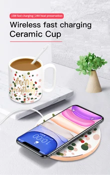 Heating Coffee Cup heater with Wireless Charging Coaster Desktop Heating Tool Wireless Charging Thermostat
Heating Coffee Cup heater with Wireless Charging Coaster Desktop Heating Tool Wireless Charging Thermostat