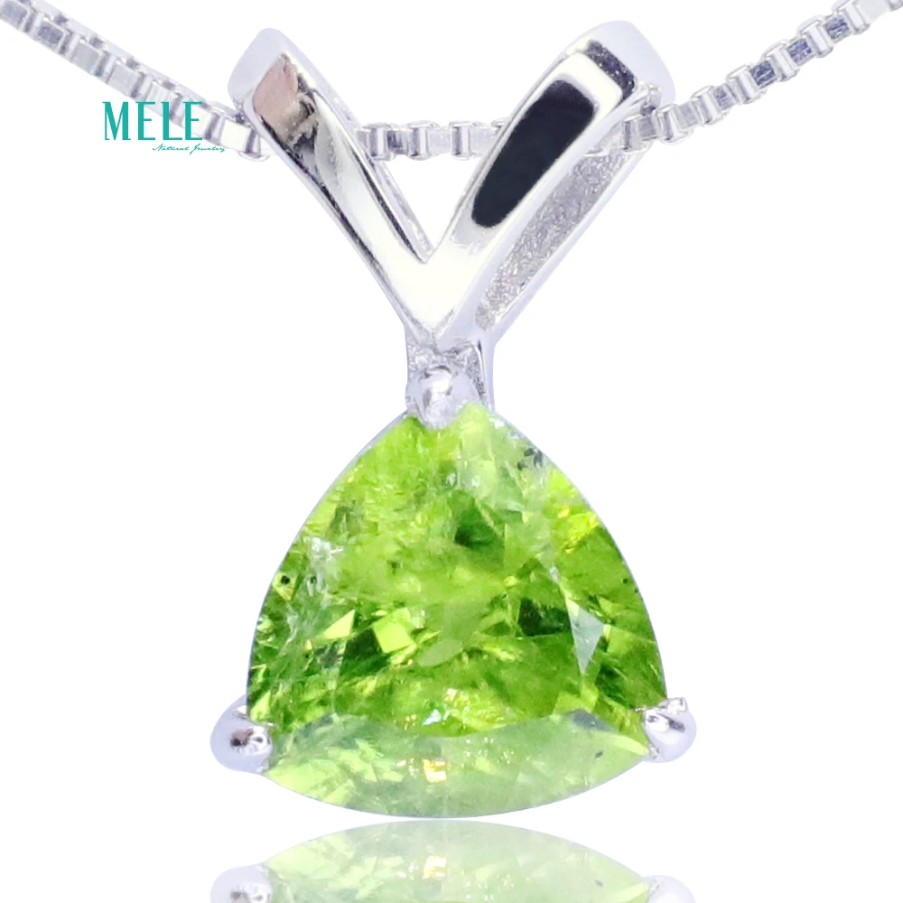 Natural green Olivine pendant necklaces pendants pendant drop ornaments Triangle 9mm
Natural green Olivine pendant necklaces pendants pendant drop ornaments Triangle 9mm