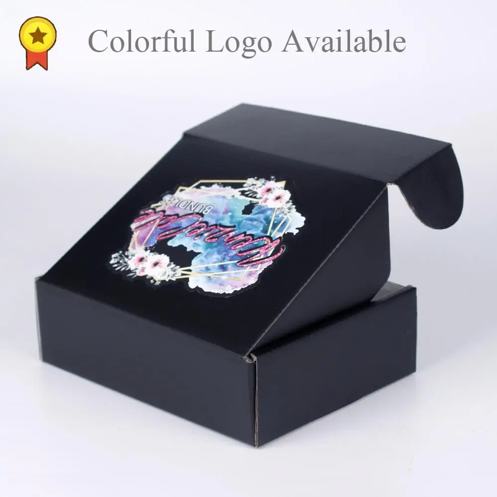 Colorful Logo Customized Printing Black Box Packaging Boxes Fit For T-Shit Clothing Accessories Scarf Hair Wigs Packing Gift Box 
Colorful Logo Customized Printing Black Box Packaging Boxes Fit For T-Shit Clothing Accessories Scarf Hair Wigs Packing Gift Box