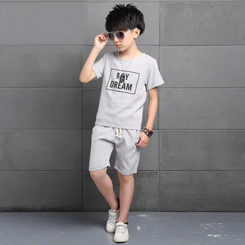 Boy's Clothes 2020 New Summer Kid Boy Letter Tshirt + Pants 2PC Teen Plaid Sportswear 5-15ages Children's suit
Boy's Clothes 2020 New Summer Kid Boy Letter Tshirt + Pants 2PC Teen Plaid Sportswear 5-15ages Children's suit