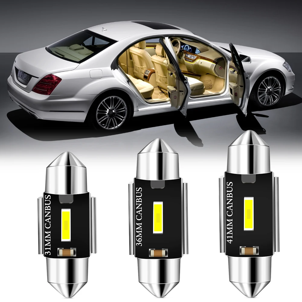 1 X C5W светодиодный CANBUS C10W Светодиодная лампа гирлянда 31 мм 36 41 CSP купольная для