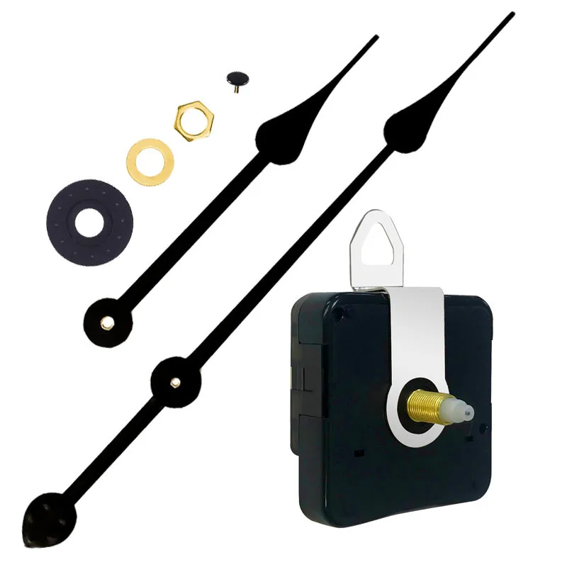 

10 sets/lot Wall Clock Mechanism for Reloj de pared Silent Clock Movement with Metal Hands Repair Kit Quartz Clockwork Replace