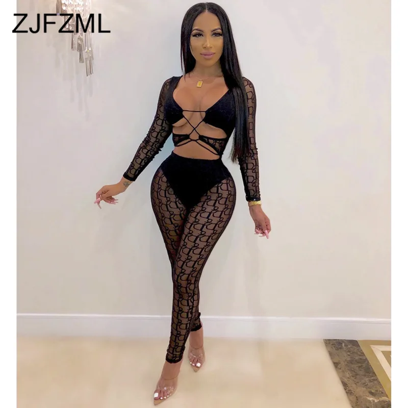 Sheer Mesh Transparent Sexy Jumpsuit Women Long Sleeve Front Cut Out Cross Black Rompers Plus Size High Waist Bodycon Playsuits
Sheer Mesh Transparent Sexy Jumpsuit Women Long Sleeve Front Cut Out Cross Black Rompers Plus Size High Waist Bodycon Playsuits