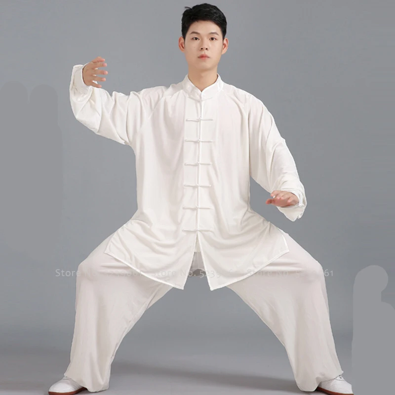 Chinese Style Tai Chi Suit Men Women Spring Summer Performance Suit