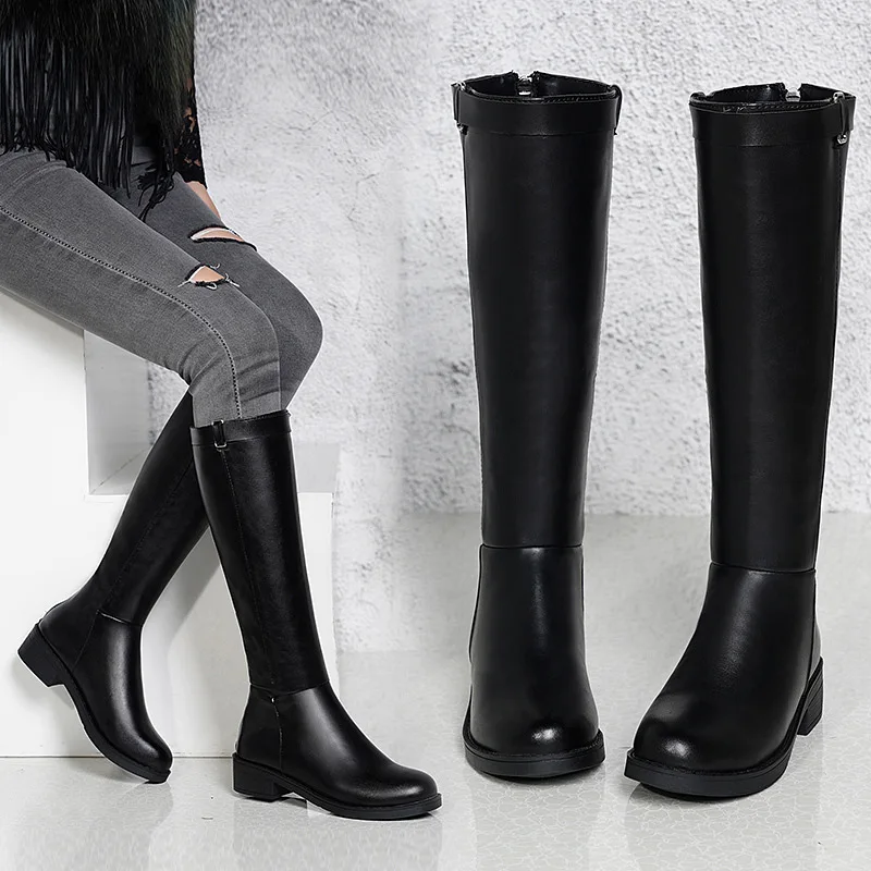 Leather Boot Children 2019 Autumn And Winter New Style Semi-high Heeled Waterproof Platform Long Canister Boots Warm after Zippe
Leather Boot Children 2019 Autumn And Winter New Style Semi-high Heeled Waterproof Platform Long Canister Boots Warm after Zippe