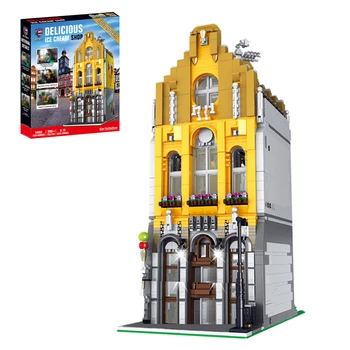2605Pcs 3D Steet View Ice Cream Shop MOC Small Particle Building Blocks DIY Construction Model With Light Education Toy For Kids
2605Pcs 3D Steet View Ice Cream Shop MOC Small Particle Building Blocks DIY Construction Model With Light Education Toy For Kids