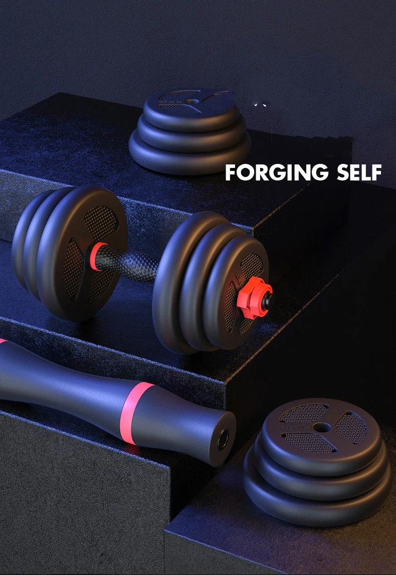Fitness Equipment Dumbbell barbell set Home Adjustable dumbbells 20 kg plastic encapsulation Fitness Equipment Dumbbell barbell set Home Adjustable dumbbells 20 kg plastic encapsulation