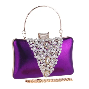 Women Fashin Satin Cloth Evening Bag Pure Color Pearl Crystal Rhinestone Diamond Studded Elegant Lady Clutch Purse Metal Frame
Women Fashin Satin Cloth Evening Bag Pure Color Pearl Crystal Rhinestone Diamond Studded Elegant Lady Clutch Purse Metal Frame