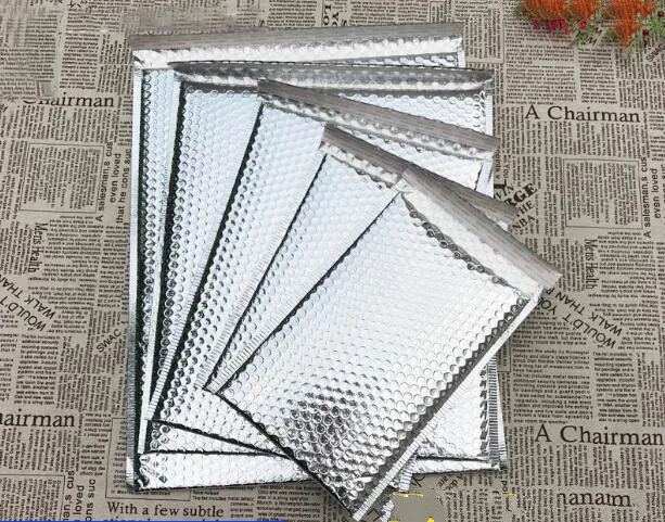5 sizes 12x15cm/23x29cm 40pcs Silver Padded Shipping Envelope Packing Wrap Metallic Bubble Mailer Aluminum Foil Gift Bag
5 sizes 12x15cm/23x29cm 40pcs Silver Padded Shipping Envelope Packing Wrap Metallic Bubble Mailer Aluminum Foil Gift Bag