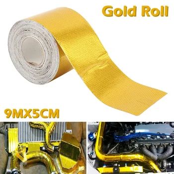 9mx5cm Fiberglass Roll Adhesive Reflective Gold High Temperature Heat Shield Wrap Tape New Arrival
9mx5cm Fiberglass Roll Adhesive Reflective Gold High Temperature Heat Shield Wrap Tape New Arrival