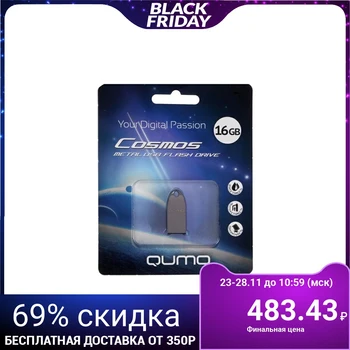 USB flash drive Qumo Cosmos, 16 GB, USB2.0, read up to 25 Mb / s, storage up to 15 Mb / s, metal case, black 5385968
USB flash drive Qumo Cosmos, 16 GB, USB2.0, read up to 25 Mb / s, storage up to 15 Mb / s, metal case, black 5385968