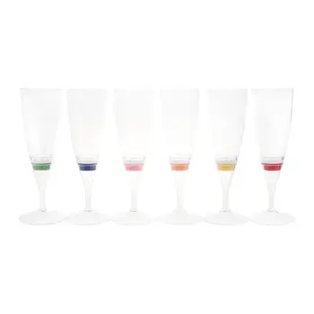 6 Set LED Light Wine Flute Light Up Liquid Activated Champagne Glasses for Wedding New YearParty Flute Multicolor
6 Set LED Light Wine Flute Light Up Liquid Activated Champagne Glasses for Wedding New YearParty Flute Multicolor