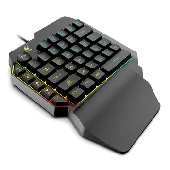 Waterproof Left Hand Colorful One-Handed Keyboard God Throne Left Hand Mechanical Feel Game Keyboard