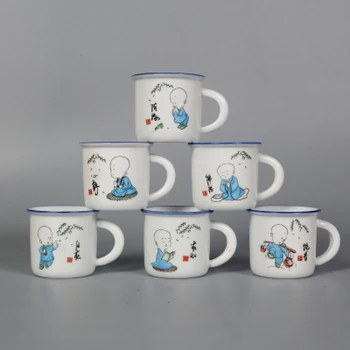 Ceramic Nostalgic Retro Imitation Enamel Mini Tea Cup 6 Pack Set Home Kung Fu Trumpet Children's Water Cup Teaware Free Shipping
Ceramic Nostalgic Retro Imitation Enamel Mini Tea Cup 6 Pack Set Home Kung Fu Trumpet Children's Water Cup Teaware Free Shipping