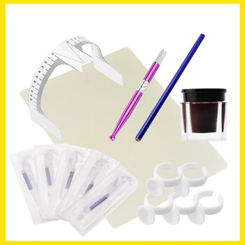1 Set Practical Makeup Microblading Eyebrow Tattoo Pen Needle Paste Skin Ruler Beauty Girl Great for Beginners Body Art Tool Kit
1 Set Practical Makeup Microblading Eyebrow Tattoo Pen Needle Paste Skin Ruler Beauty Girl Great for Beginners Body Art Tool Kit