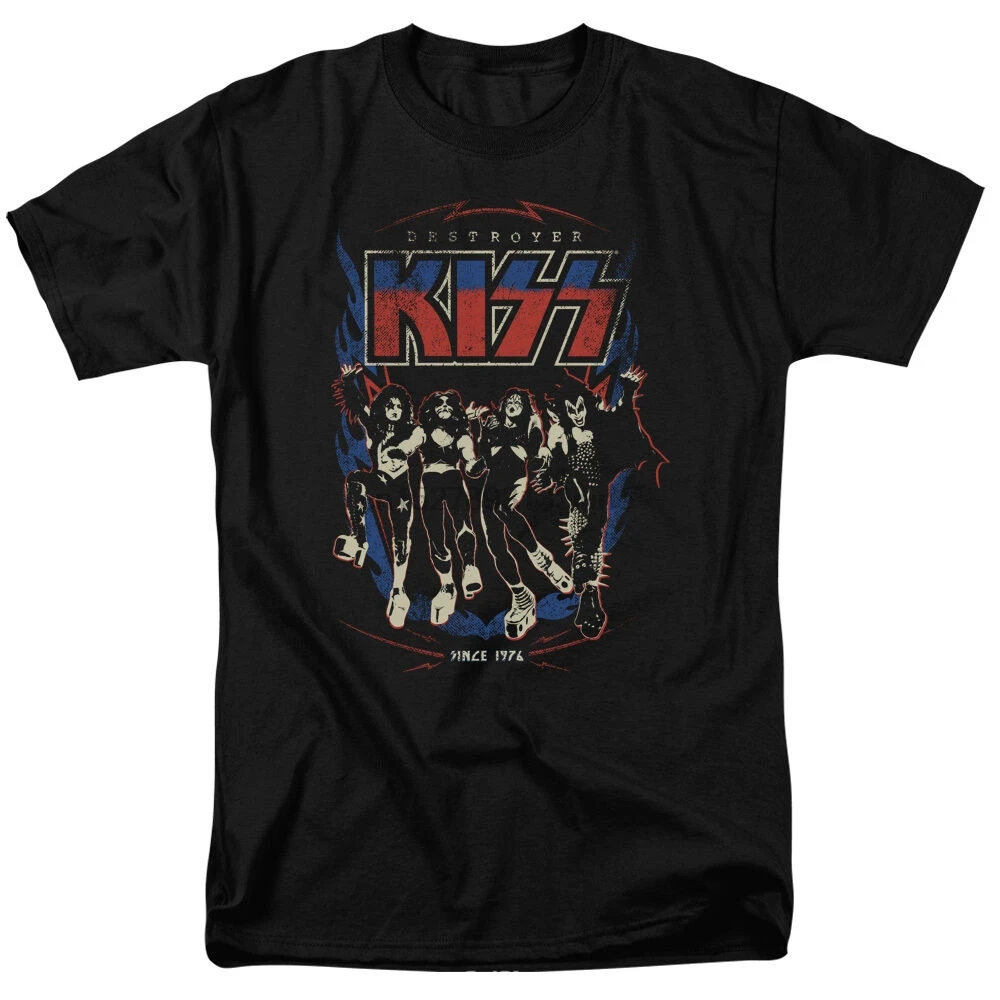 KISS Rock Band Разрушитель Лицензированная взрослая футболка всех размеров с принтом