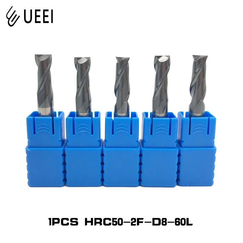 Концевая фреза HRC50 D4 D12 60L 75L 2Flute сверхдлинная твердосплавная алюминиевая токарный