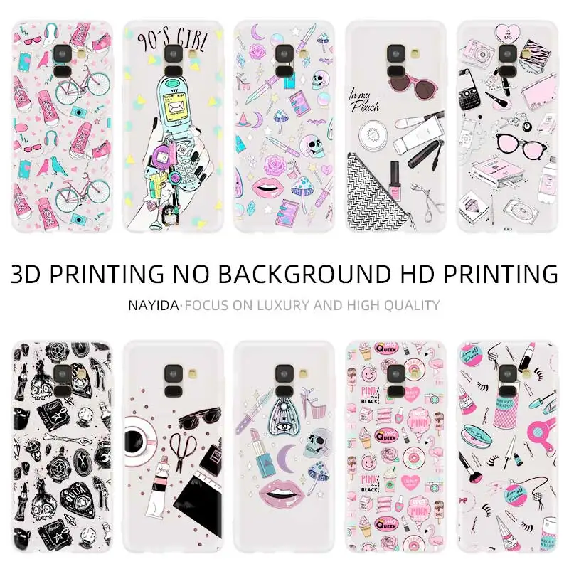 Мягкий чехол для телефона Samsung Galaxy A10 A20 E A30 A40 A70 A50 A60 A80 A90 a10s a20s a30s a70s M40 Girly Pastel Witch Goth