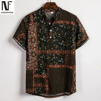 Hawaiian Style Men Floral Shirt Half Buttons Man Tops Stand Collar New Arrival 2020 Summer Men Casual Shirts Short Sleeve Linen
Hawaiian Style Men Floral Shirt Half Buttons Man Tops Stand Collar New Arrival 2020 Summer Men Casual Shirts Short Sleeve Linen