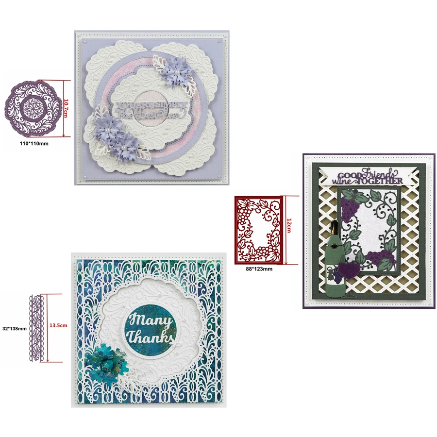 3 Different Styles Of Fancy Decorative Frames Create A Delicate Card Metal Cutting Dies For DIY Scrapbooking Album Paper Cards
3 Different Styles Of Fancy Decorative Frames Create A Delicate Card Metal Cutting Dies For DIY Scrapbooking Album Paper Cards