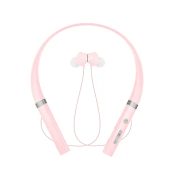 

Macaron Bluetooth Sports Neckband Wireless Stereo Headphones Magnetic Earbuds Supports TF Card MP3 Player Mic Handsfree Phone