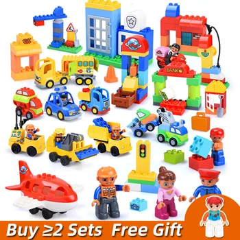 Big Size Building Blocks City Cartoon Car Airplane Motorcycle Truck Collocation Vehicle Accessory DIY Bricks Children Toy Gifts
Big Size Building Blocks City Cartoon Car Airplane Motorcycle Truck Collocation Vehicle Accessory DIY Bricks Children Toy Gifts