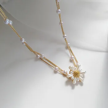 Beautiful Fashion Necklace Elegant Pearl Flower Double Layer Necklace Cool Adjustable Choker Ornament 1618
Beautiful Fashion Necklace Elegant Pearl Flower Double Layer Necklace Cool Adjustable Choker Ornament 1618