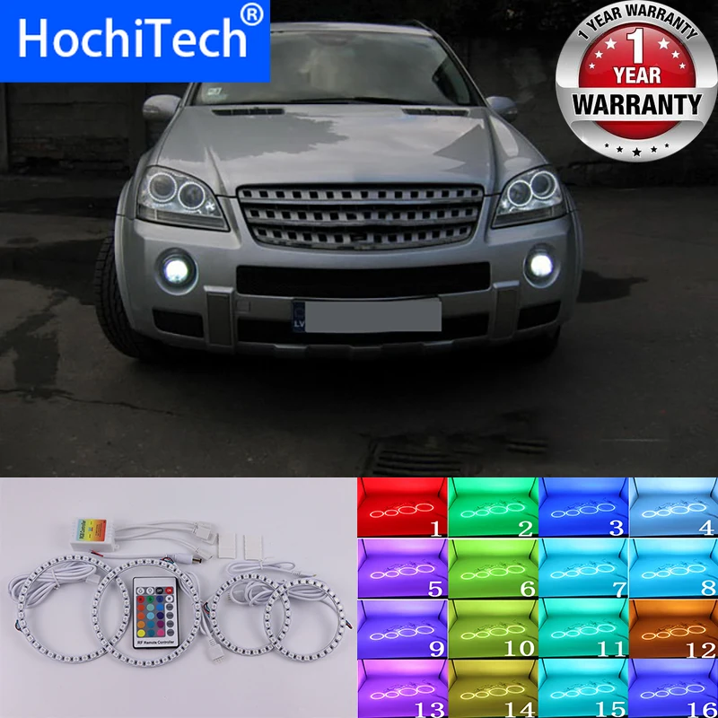 For Mercedes Benz M Class W164 2006 2007 High Quality Multi-Color Angel Eyes LED RGB Headlight Halo Ring Set RF Remote Control
For Mercedes Benz M Class W164 2006 2007 High Quality Multi-Color Angel Eyes LED RGB Headlight Halo Ring Set RF Remote Control