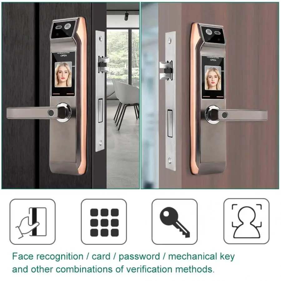 Face Facial Recognition Smart Door Look Fingerprint Electronic Keyless Password Door Handle Lock Home Security Accessories
Face Facial Recognition Smart Door Look Fingerprint Electronic Keyless Password Door Handle Lock Home Security Accessories
