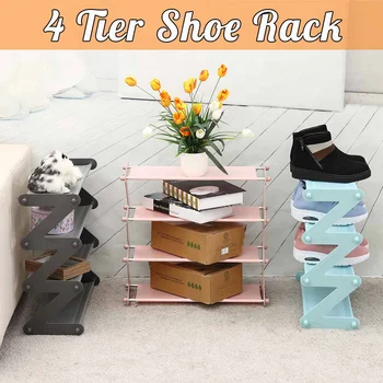 "Z" Shape 4 Layers Stainless Steel Assembly Shoe Rack Simple Shoe Rack Bookshelf Save Space Home Dormitory Shoe Rack
"Z" Shape 4 Layers Stainless Steel Assembly Shoe Rack Simple Shoe Rack Bookshelf Save Space Home Dormitory Shoe Rack