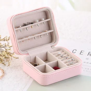 PU Single Simple Small Fresh Storage Creative Portable Jewelry Storage Box Earring Ring Jewelry Box Multi-function Dressing Case 
PU Single Simple Small Fresh Storage Creative Portable Jewelry Storage Box Earring Ring Jewelry Box Multi-function Dressing Case