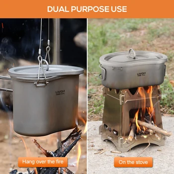 Lixada Outdoor Camping Titanium Canteen Set 380ml 750ml Hanging Pot Home Picnic Backpacking camping cookware
Lixada Outdoor Camping Titanium Canteen Set 380ml 750ml Hanging Pot Home Picnic Backpacking camping cookware