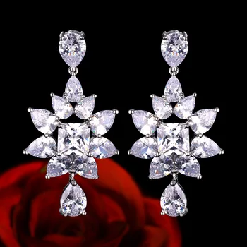 JANEKELLy Luxury Leaf Drop Flower Full Micro Cubic Zirconia Paved Naija Wedding Party Earring Fashion Jewelry for Women 
JANEKELLy Luxury Leaf Drop Flower Full Micro Cubic Zirconia Paved Naija Wedding Party Earring Fashion Jewelry for Women