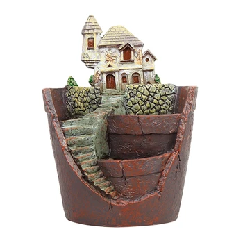 Mini House Figurines Resin Flower Pot For Herb Cacti Succulent Plants Planter Home Garden Micro- Landscape Decor Crafts 
Mini House Figurines Resin Flower Pot For Herb Cacti Succulent Plants Planter Home Garden Micro- Landscape Decor Crafts