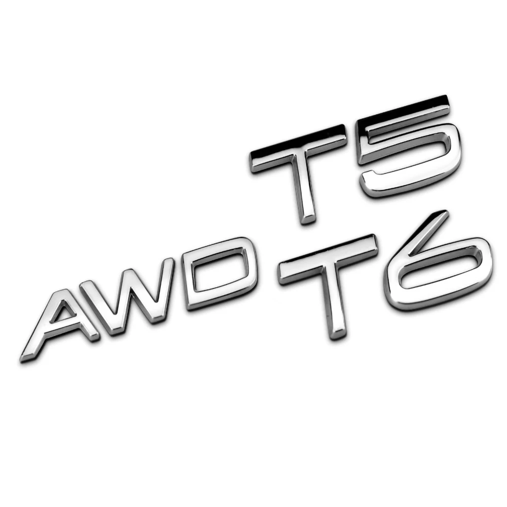 Наклейка для багажника автомобиля T5 T6 T8 AWD металлическая наклейка с логотипом VOLVO