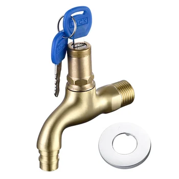 Water Tap with Lock Key Anti-theft Single Hole Metal Washing Machine Faucet for Home SNO88 
Water Tap with Lock Key Anti-theft Single Hole Metal Washing Machine Faucet for Home SNO88
