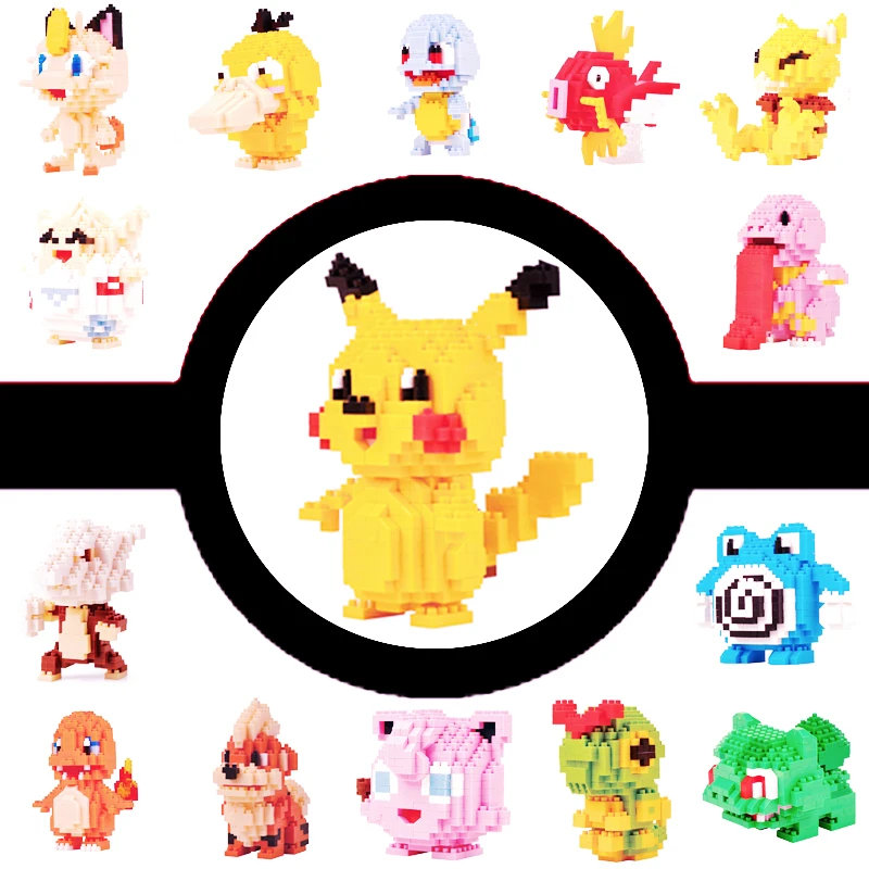 Pikachu Anime cartoon Building block DIY Minifigures toys Diamond casual spell inserting blocks Educational toys children gift
Pikachu Anime cartoon Building block DIY Minifigures toys Diamond casual spell inserting blocks Educational toys children gift