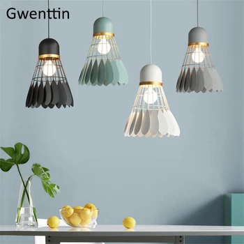 Badminton Pendant Lights Industrial Hanging Lamps Macaron Lampshade for Bedroom Home Decor Modern Led Light Fixtures Luminarias
Badminton Pendant Lights Industrial Hanging Lamps Macaron Lampshade for Bedroom Home Decor Modern Led Light Fixtures Luminarias