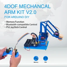 

Keyestudio 4DF Mechanical PS2 Joystick Metallic Robot Arm Learning Starter Kit V2.0 for Arduino DIY Kit