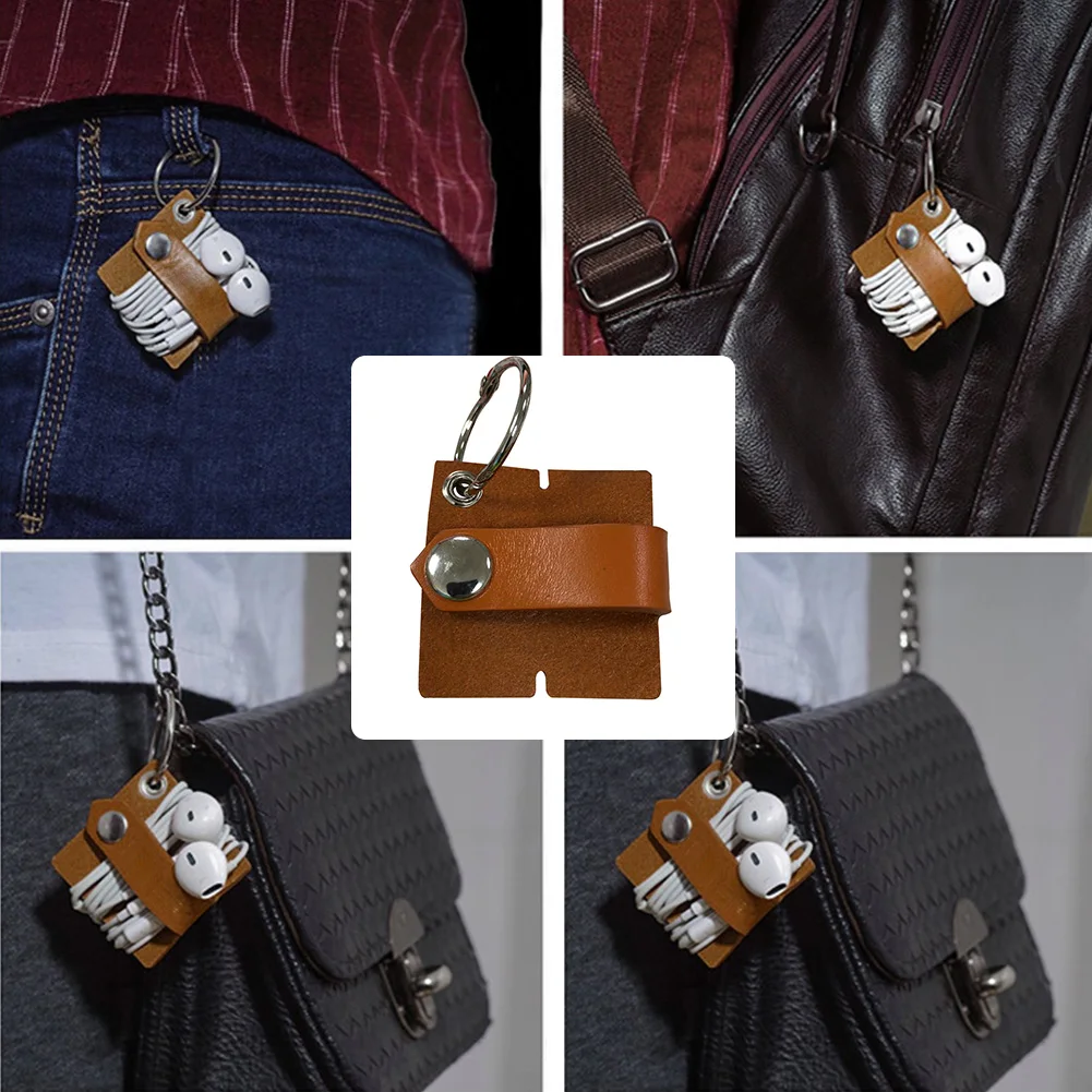 Holder Press Button Practical Portable Manager Wrap Winder Earphones Organizer Artificial Leather
Holder Press Button Practical Portable Manager Wrap Winder Earphones Organizer Artificial Leather