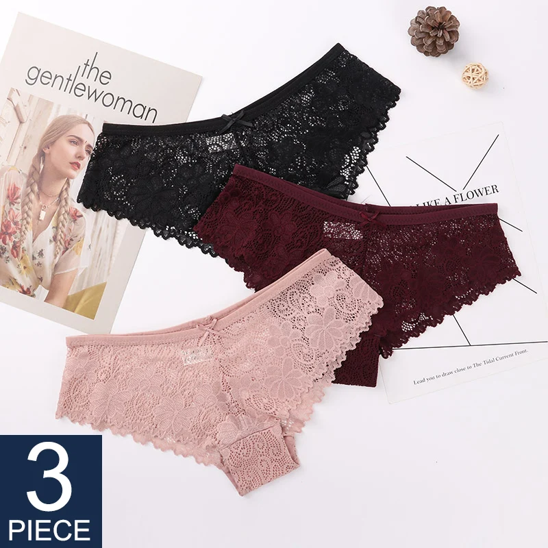 3 Pcs Panties For Woman Underwear Sexy Lace Breathable Female Panty Hollow Transparent Briefs Sexy Underwear Women M-2XL 2019New
3 Pcs Panties For Woman Underwear Sexy Lace Breathable Female Panty Hollow Transparent Briefs Sexy Underwear Women M-2XL 2019New