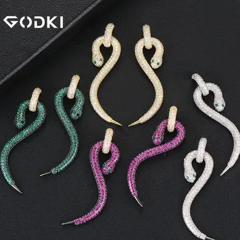GODKI Luxury Snake Long Dangle Earrings For Women Wedding Cubic Zircon Crystal CZ Dubai Bridal Earrings Fashion Jewelry
GODKI Luxury Snake Long Dangle Earrings For Women Wedding Cubic Zircon Crystal CZ Dubai Bridal Earrings Fashion Jewelry