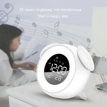 LED Touch Sensing Digital Alarm Clock Sunrise Sunset LED Wake Up Lights With Colorful Light Snooze Mode Nature Sound
LED Touch Sensing Digital Alarm Clock Sunrise Sunset LED Wake Up Lights With Colorful Light Snooze Mode Nature Sound