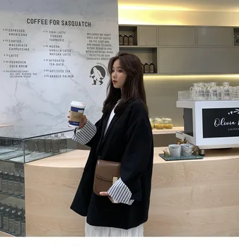 2020 New Korean Black Small Suit Jacket Women's Spring and Autumn Loose Casual Long Suit Women Blazers and Jackets Plus Size
2020 New Korean Black Small Suit Jacket Women's Spring and Autumn Loose Casual Long Suit Women Blazers and Jackets Plus Size