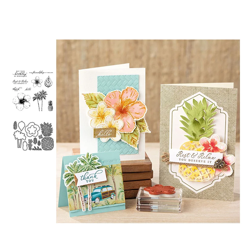 Tree Pineapple Metal Cutting Dies and Clear Stamps for DIY Scrapbooking Crafts Stencils Card Make Photo Album Sheet Decorative
Tree Pineapple Metal Cutting Dies and Clear Stamps for DIY Scrapbooking Crafts Stencils Card Make Photo Album Sheet Decorative