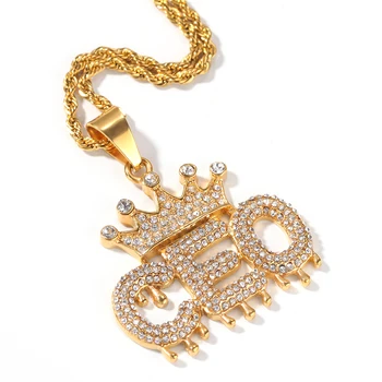 Men Hip Hop Iced Out Crown Of CEO Pendant Necklaces Stainless Steel Never Fade Male Rock Charms Fashion Necklace Jewelry Gifts
Men Hip Hop Iced Out Crown Of CEO Pendant Necklaces Stainless Steel Never Fade Male Rock Charms Fashion Necklace Jewelry Gifts