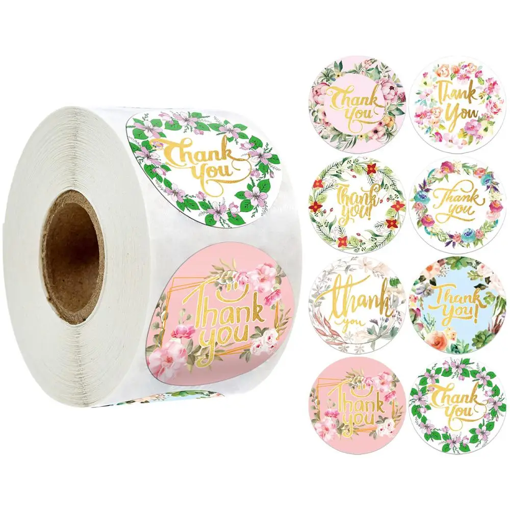 Floral Gift Seals Label Thank You Sticker 500pcs/roll 1 Inch Scrapbooking Labels Thank You Cards Wedding Festival Gift Box Decor
Floral Gift Seals Label Thank You Sticker 500pcs/roll 1 Inch Scrapbooking Labels Thank You Cards Wedding Festival Gift Box Decor