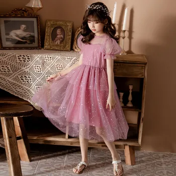 YourSeason Girls Teenager Cute Princess Party Dress Kids Girls Korean Style Stars Mesh Dresses 2020 Summer New Arrival
YourSeason Girls Teenager Cute Princess Party Dress Kids Girls Korean Style Stars Mesh Dresses 2020 Summer New Arrival