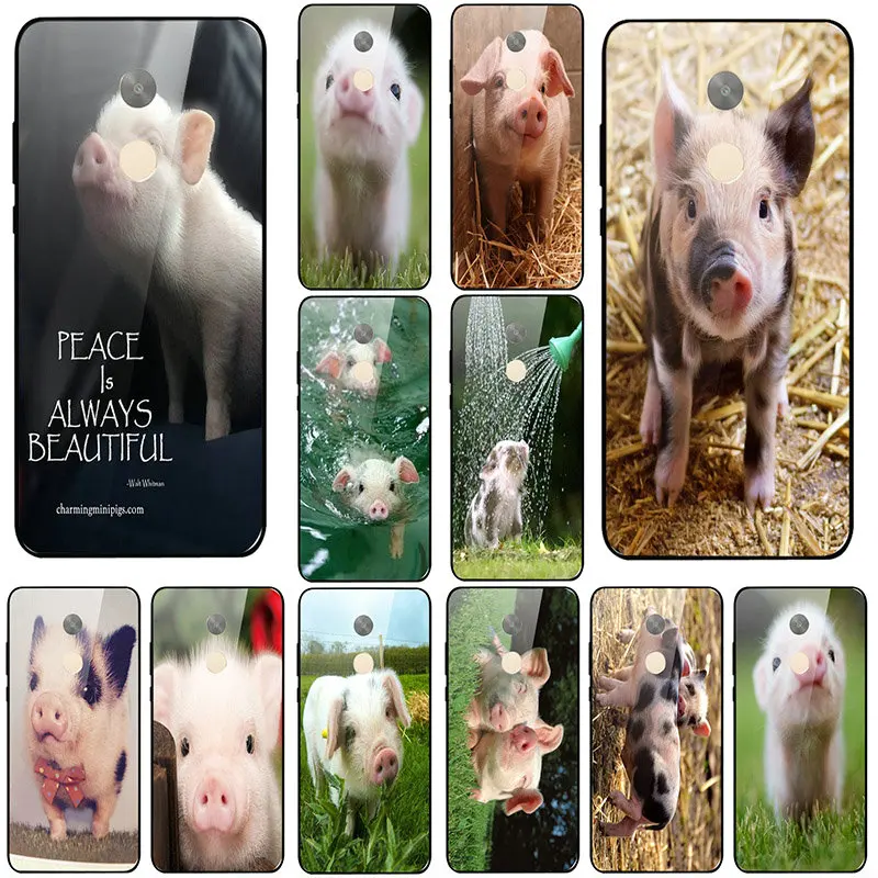 Фото Популярный чехол для телефона с милым свиньей Свинкой из закаленного стекла Xiaomi